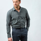 carpasus sustainable organic cotton flanell shirt castanio moss. Nachhaltiges Carpasus Flanell Hemd Castanio Moss aus Bio Baumwolle 