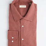 carpasus sustainable organic cotton flanell shirt castanio terracotta. Nachhaltiges Carpasus Flanell Hemd Castanio Terracotta aus Bio Baumwolle 