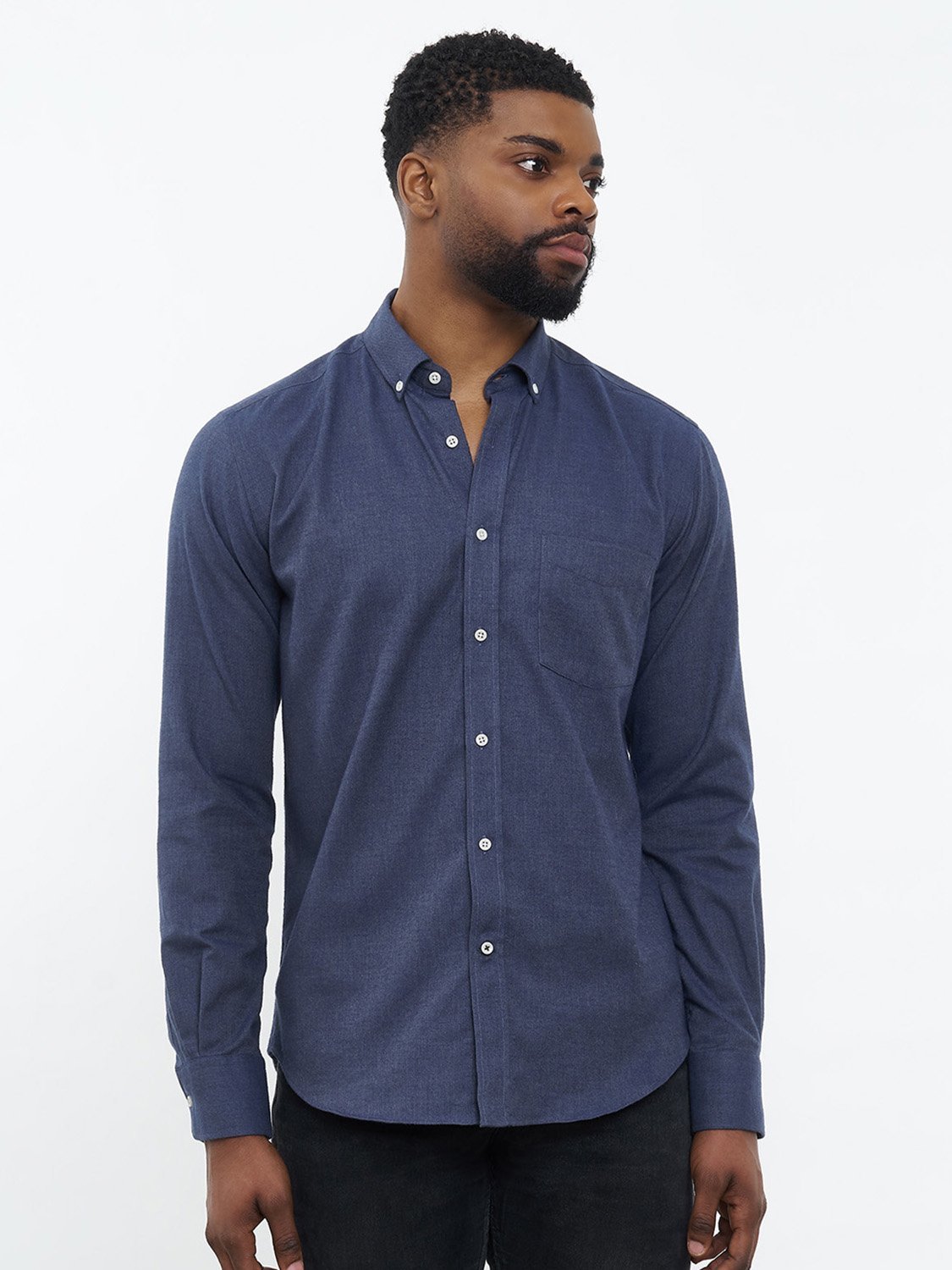 carpasus sustainable organic cotton flanell shirt populus navy. Nachhaltiges Carpasus Flanell Hemd Populus Navy aus Bio Baumwolle 