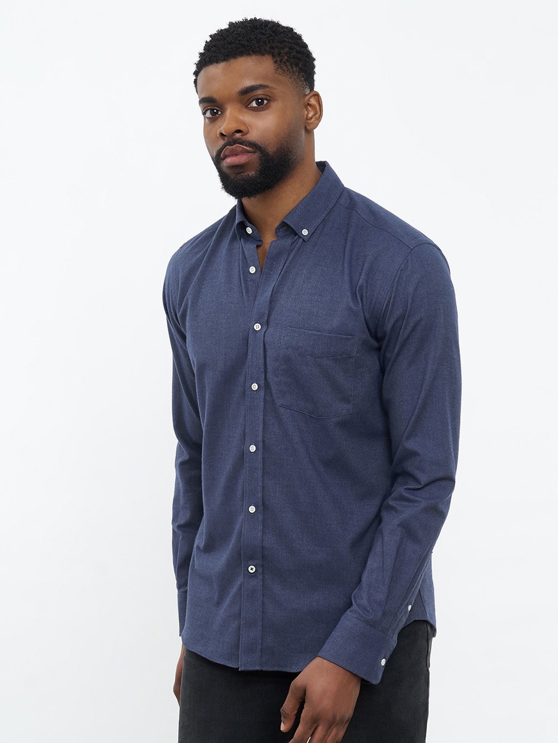 carpasus sustainable organic cotton flanell shirt populus navy. Nachhaltiges Carpasus Flanell Hemd Populus Navy aus Bio Baumwolle 