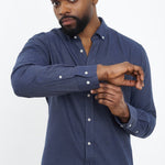carpasus sustainable organic cotton flanell shirt populus navy. Nachhaltiges Carpasus Flanell Hemd Populus Navy aus Bio Baumwolle 