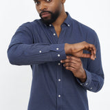 carpasus sustainable organic cotton flanell shirt populus navy. Nachhaltiges Carpasus Flanell Hemd Populus Navy aus Bio Baumwolle 