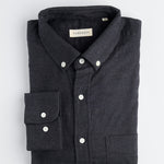 carpasus sustainable organic cotton flanell shirt populus slate. Nachhaltiges Carpasus Flanell Hemd Populus Slate aus Bio Baumwolle 