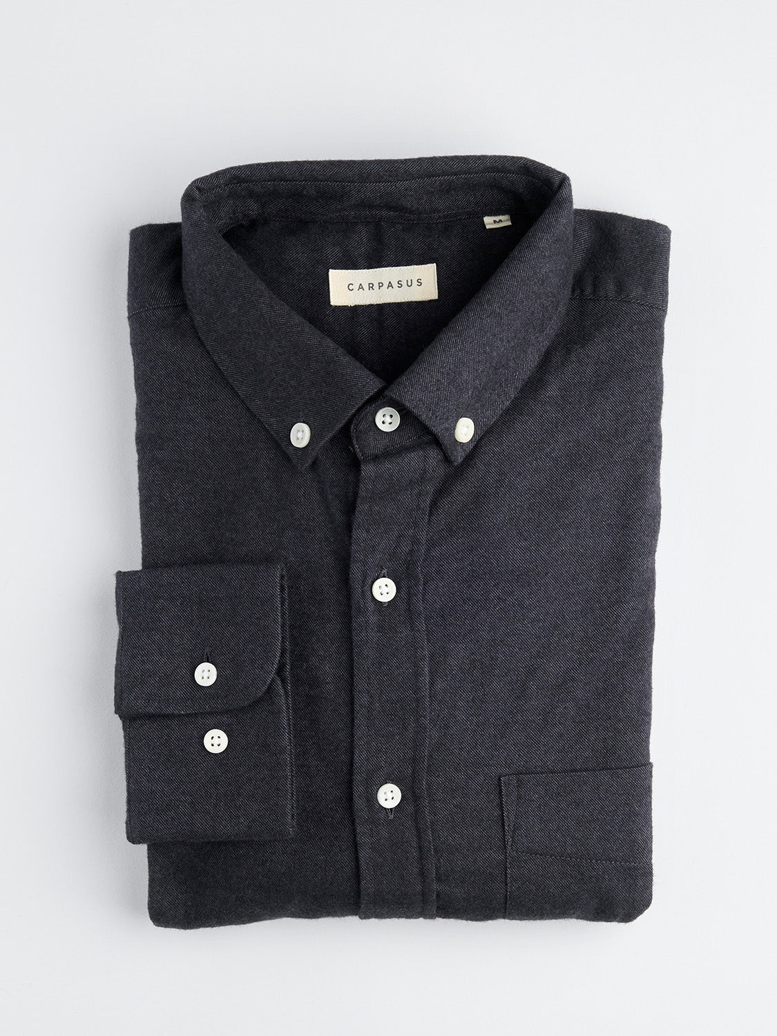 carpasus sustainable organic cotton flanell shirt populus slate. Nachhaltiges Carpasus Flanell Hemd Populus Slate aus Bio Baumwolle 