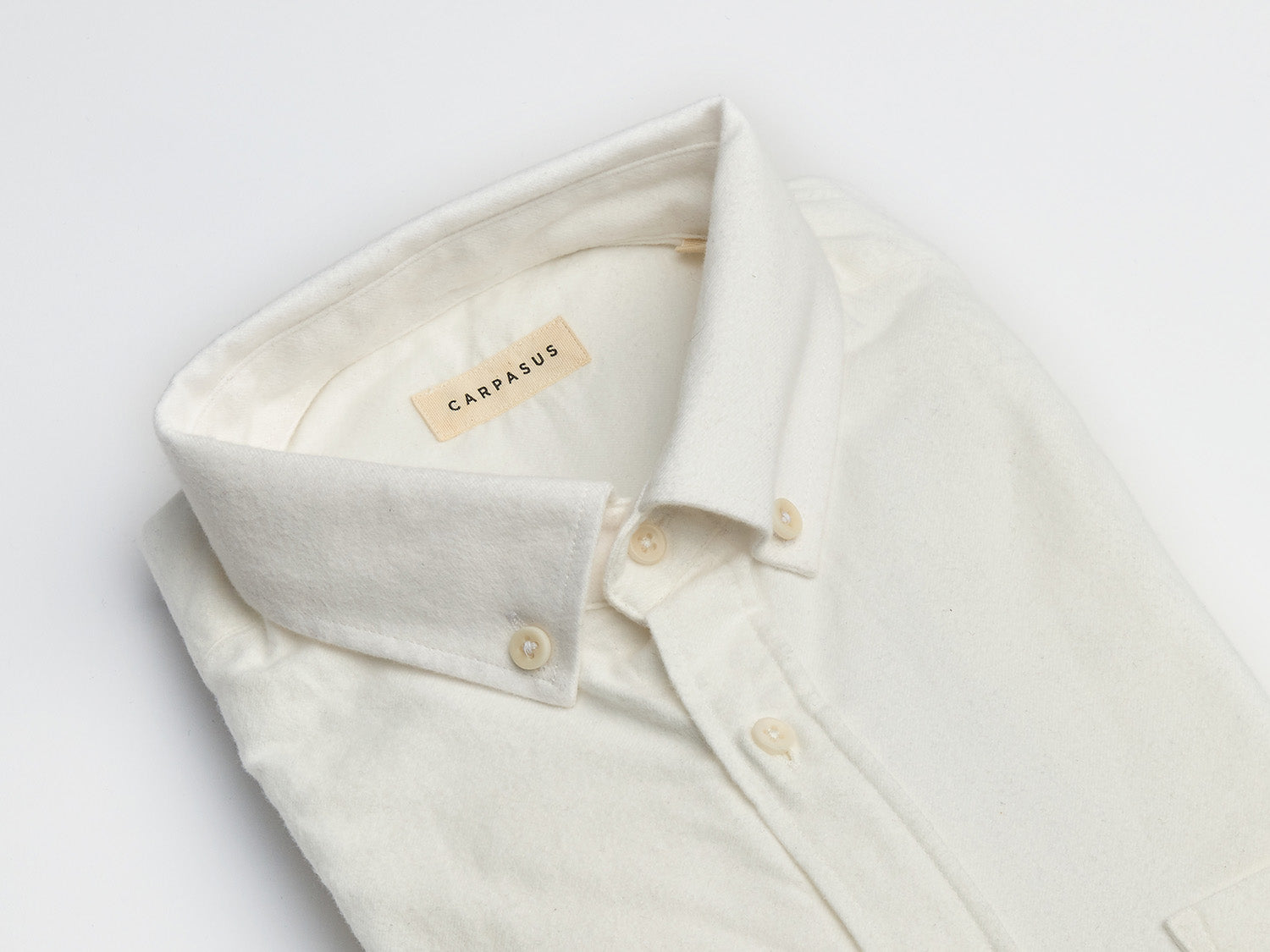 carpasus sustainable organic cotton flanell shirt populus white. Nachhaltiges Carpasus Flanell Hemd Populus White aus Bio Baumwolle 