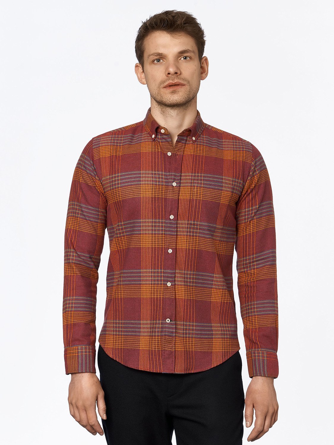 carpasus sustainable organic cotton flanell shirt ursido bordeaux. Nachhaltiges Carpasus Flanell Hemd Ursido aus Bio Baumwolle in Bordeaux