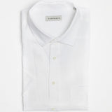 carpasus sustainable organic linen short sleeve shirt white. Nachhaltiges Carpasus Hemd Kurzarm aus Bio Leinen in Weiss.
