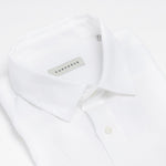 carpasus sustainable organic linen short sleeve shirt white. Nachhaltiges Carpasus Hemd Kurzarm aus Bio Leinen in Weiss.