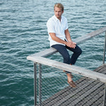 carpasus sustainable organic linen short sleeve shirt white. Nachhaltiges Carpasus Hemd Kurzarm aus Bio Leinen in Weiss.