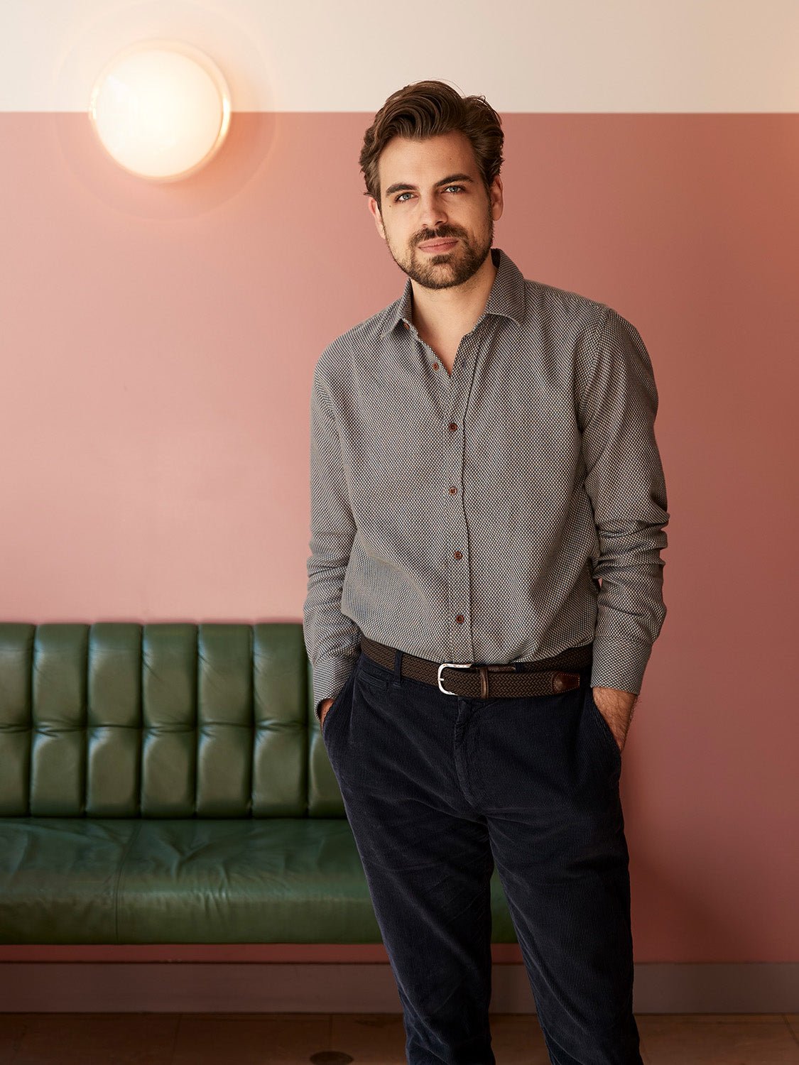 carpasus sustainable organic cotton shirt lynx blue. Nachhaltiges Carpasus Hemd Lynx aus Bio Baumwolle in Blau