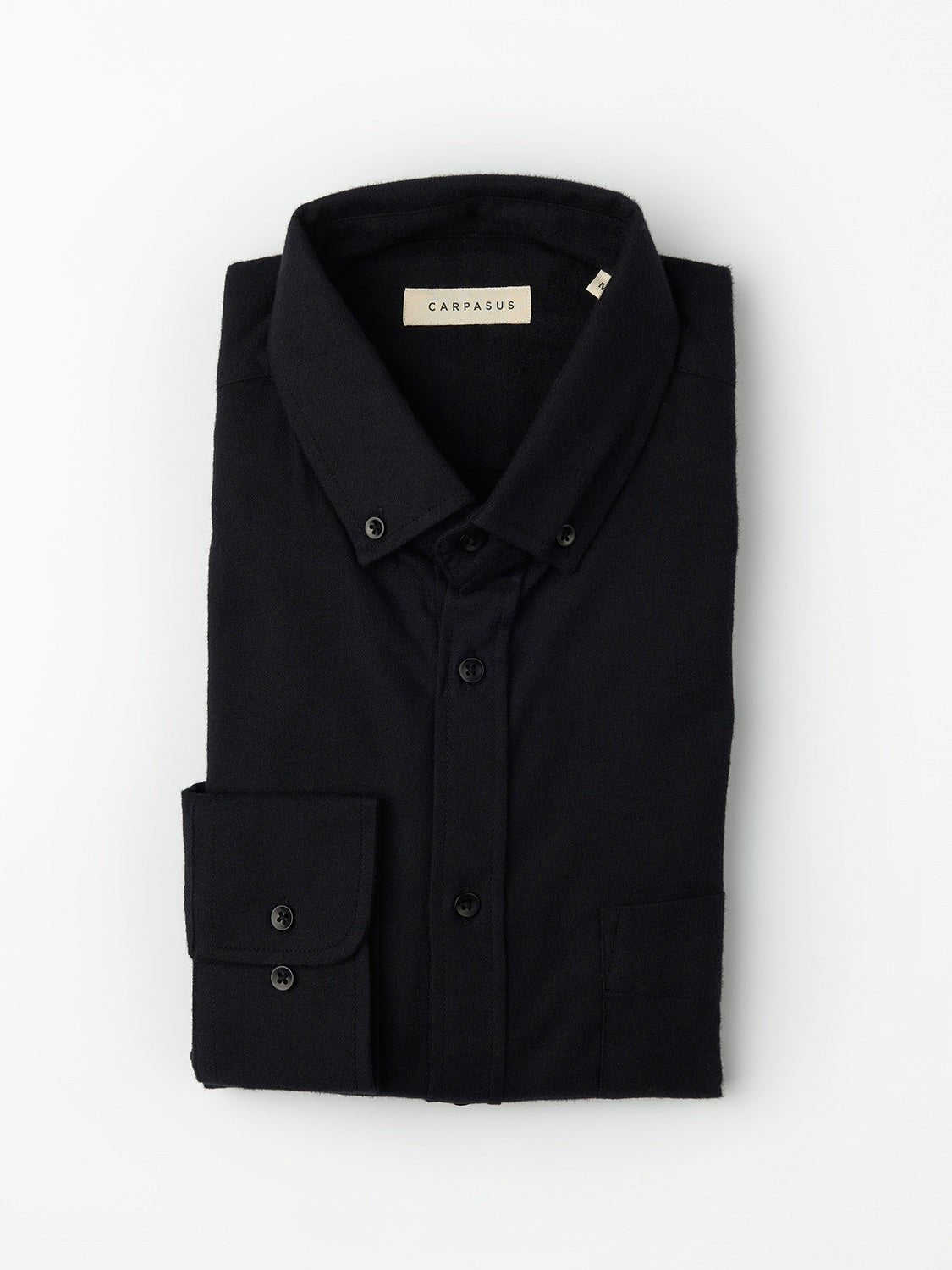 carpasus sustainable organic cotton flanell shirt populus black. Nachhaltiges Carpasus Flanell Hemd Populus Schwarz aus Bio Baumwolle 