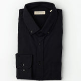 carpasus sustainable organic cotton flanell shirt populus black. Nachhaltiges Carpasus Flanell Hemd Populus Schwarz aus Bio Baumwolle 