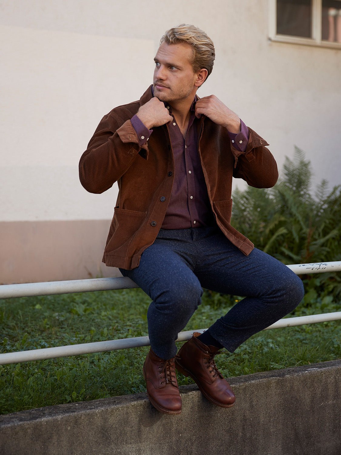 carpasus sustainable organic cotton flanell shirt populus bordeaux. Nachhaltiges Carpasus Flanell Hemd Populus Bordeaux aus Bio Baumwolle 