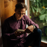 carpasus sustainable organic cotton flanell shirt populus bordeaux. Nachhaltiges Carpasus Flanell Hemd Populus Bordeaux aus Bio Baumwolle 
