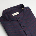 carpasus sustainable organic cotton and linen shirt scurido marine/red. Nachhaltiges Carpasus Hemd Scurido aus Bio Baumwolle und Leinen in Marine/Rot
