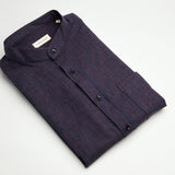 carpasus sustainable organic cotton and linen shirt scurido marine/red. Nachhaltiges Carpasus Hemd Scurido aus Bio Baumwolle und Leinen in Marine/Rot