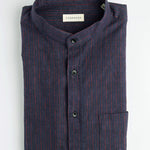 carpasus sustainable organic cotton and linen shirt scurido marine/red. Nachhaltiges Carpasus Hemd Scurido aus Bio Baumwolle und Leinen in Marine/Rot