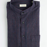 carpasus sustainable organic cotton and linen shirt scurido marine/red. Nachhaltiges Carpasus Hemd Scurido aus Bio Baumwolle und Leinen in Marine/Rot