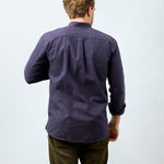 carpasus sustainable organic cotton and linen shirt scurido marine/red. Nachhaltiges Carpasus Hemd Scurido aus Bio Baumwolle und Leinen in Marine/Rot