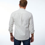 carpasus sustainable organic cotton and linen shirt scurido white/brown. Nachhaltiges Carpasus Hemd Scurido aus Bio Baumwolle und Leinen in Weiss/Braun