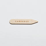 carpasus collar stays made of certified maple wood. Carpasus Kragenstaebchen aus zertifiziertem Ahorn Holz