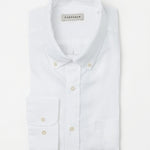 carpasus sustainable organic linen shirt single color white. Nachhaltiges Carpasus Hemd aus Bio Leinen in Weiss