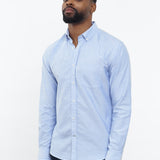 carpasus sustainable organic cotton oxford shirt blue. Nachhaltiges Carpasus Oxford Hemd aus Bio Baumwolle in Blau