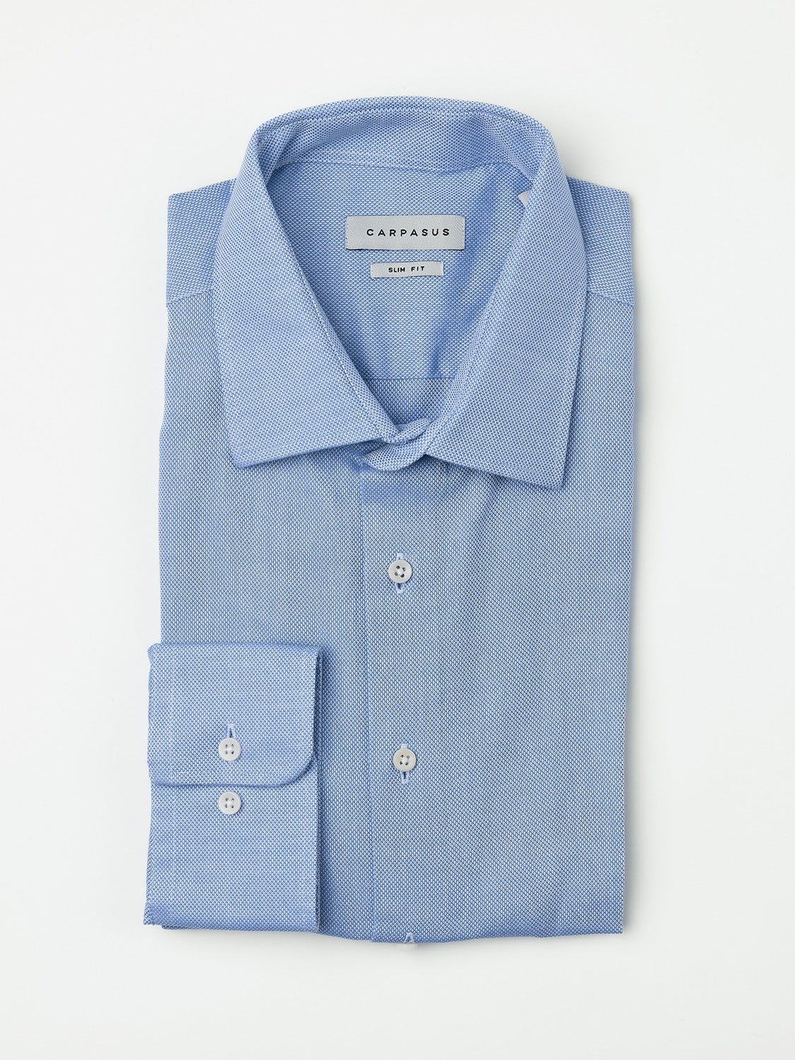 carpasus sustainable organic cotton shirt porto blue. Nachhaltiges Carpasus Hemd aus Bio Baumwolle Porto Blau