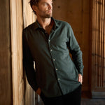 carpasus sustainable organic cotton flanell shirt castanio moss. Nachhaltiges Carpasus Flanell Hemd Castanio Moss aus Bio Baumwolle 