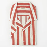 Linen Shirt Short Orto Terracotta