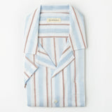 Leinenhemd Orto Tricolor Blue