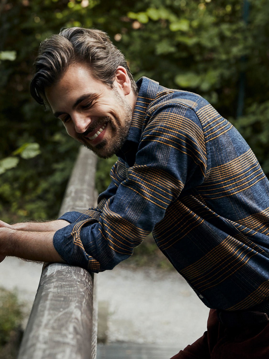 Sustainable Flannel Shirt from organic cotton Ursido Navy - CARPASUS Online  Store