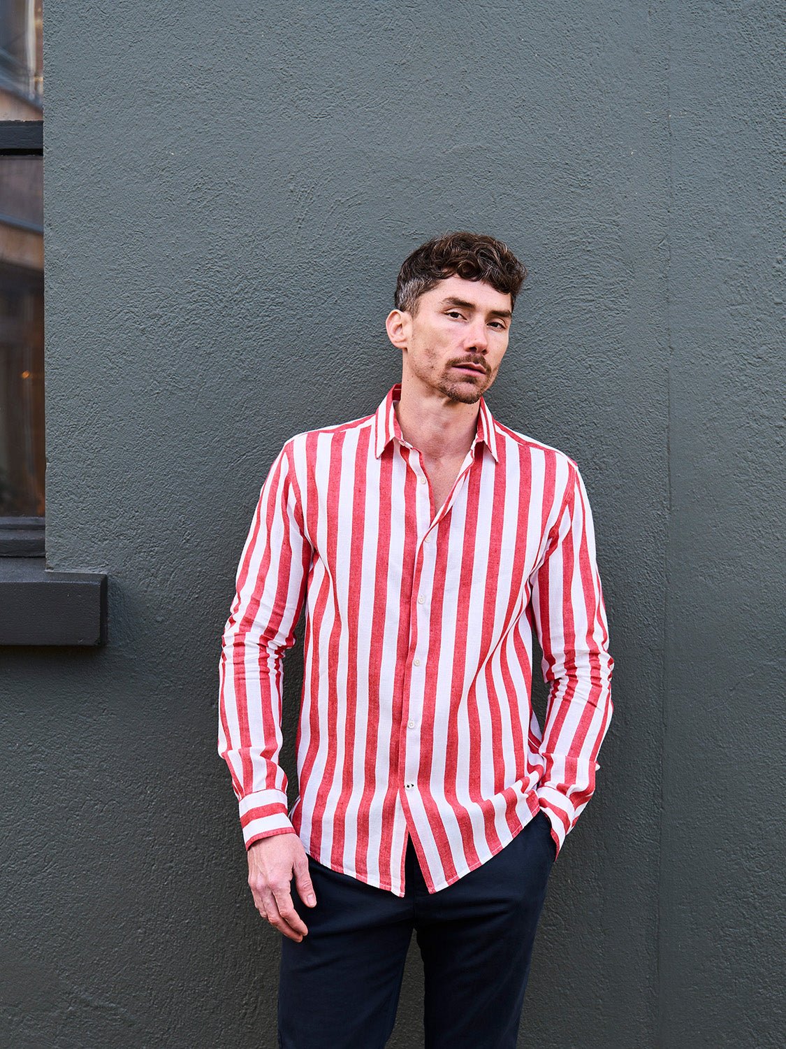 Linen Shirt Maggia Red