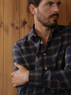 Sustainable Flannel Shirt from organic cotton Castanio Check